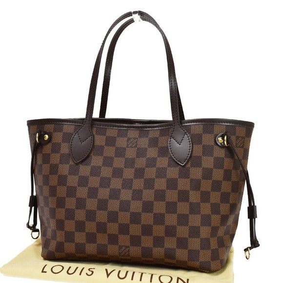 LOUIS VUITTON Neverfull PM Shoulder Tote Bag Damier Leather - Picture 1 of 16